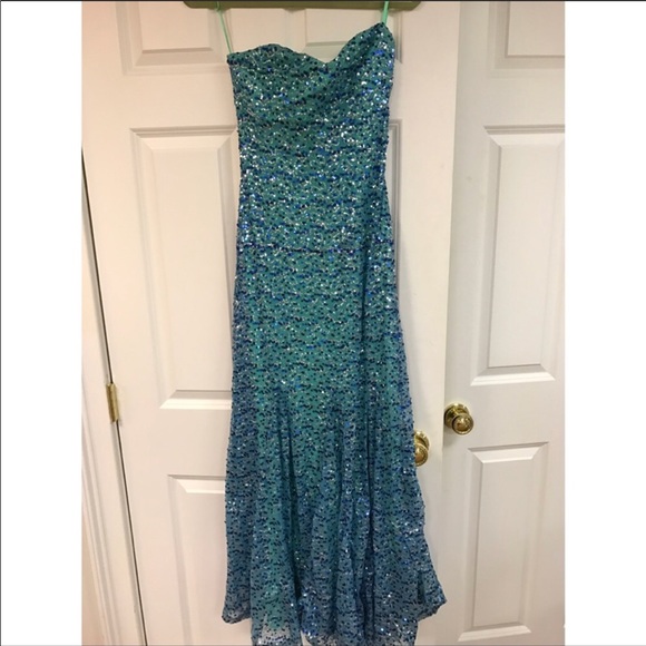 Strapless sequin mermaid prom formal dress 🧜🏻‍♀️ - Picture 3 of 7